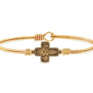Luca + Danni 4 Way Medal Cross Bangle Bracelet